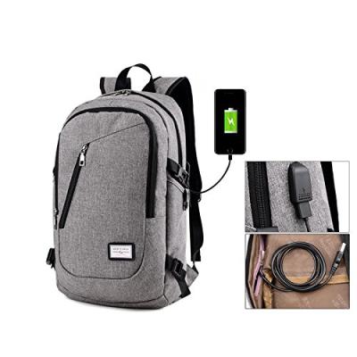 China With USB 17-Inch Business Polyester Laptop Backpack With USB Charging Port Under Laptop And Notebook for sale