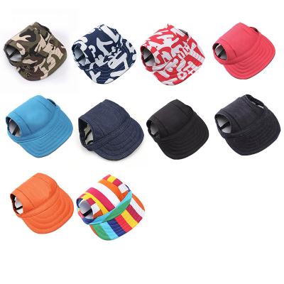 China Viable Adjustable Canvas Dog Hat Accessories For Outdoor Pet Baseball Hat Sunbonnet Sun Protection for sale