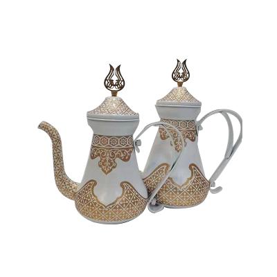 China Sustainable Stainless Steel Copper Turkish Coffee Pot Dallah Coffee Pot Arab Tea Pot_Teapot for sale