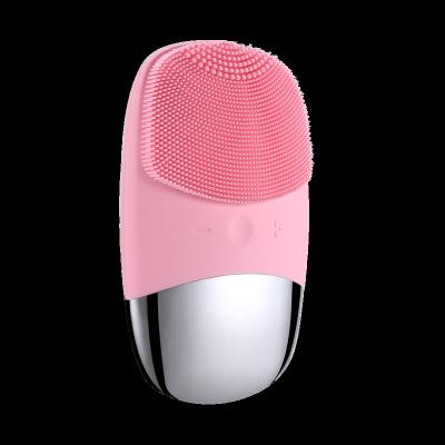 China YI Private Label Acne Treatment Mini Waterproof Ultrasonic Face Cleaning Brush 2022 Er Sonic Silicone Facial Cleansing Brush Electric for sale