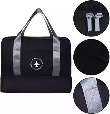 China New Design Fashion Large Capacity Travel Fleece Gym Bag Portable Sport Handbag Outdoor Dry Wet Go Weekender Travel Bag for sale