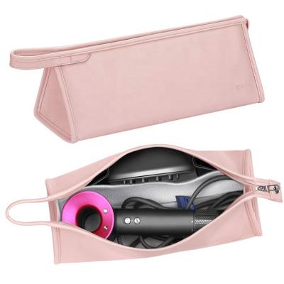 China Fashion Portable Double Layer Waterproof Dustproof Leather Carry Case Bag Storage For Hair Dryer Accessories for sale