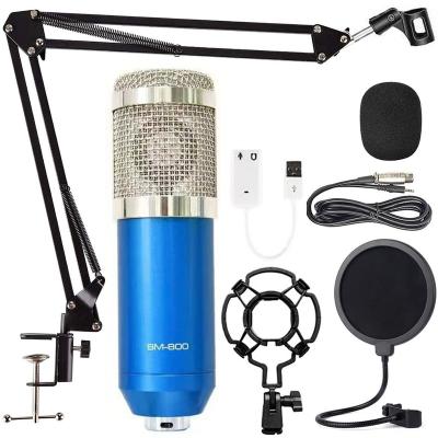 China Wholesale Zimhome OEM Desktop Logo XLR Wired Blue Cardioid Condenser BM800 Microphone For Youtube TikTok for sale