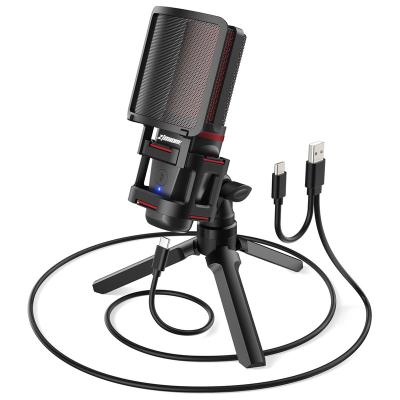 China Professional Desktop Computer Mic Condenser USB Microphone Zimhome ZTD11 Studio USB Gaming Microphone for sale