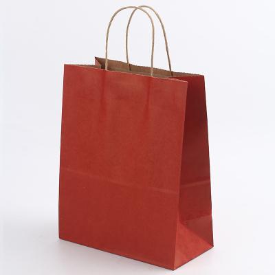 China Recycled Materials Hot Sale Kraft Paper Paper Bags With Handle Shopping Bag Kraft Paper Food Bag for sale