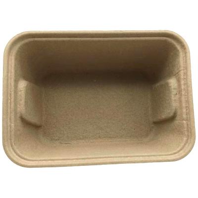 China 100% new eco friendly material biodegradable trays packaging tray unbleached pulp molded for sale