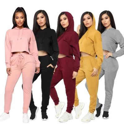 China Women Breathable Begonia Hoodies Cotton Sweatsuit Tracksuits Jogging Pants Tracksuits Sets Breathable Custom Label Two Piece Set for sale