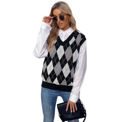 China Begonia 2021 fashion ladies sweater breathable tops knit vest woman Korea women knit vest stripe for sale