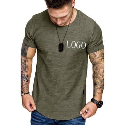 China Breathable Begonia Plus Size T-shirts Custom Logo Summer High Quality Solid Color Short Sleeve Tee Oversized Men Clothing for sale