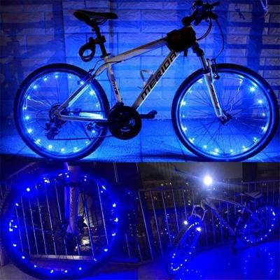 China Metal Spoke Cycling Bike Lighting Safety Warning Lights Accessories 2m 20 Led Bicycle Wheel Light for sale