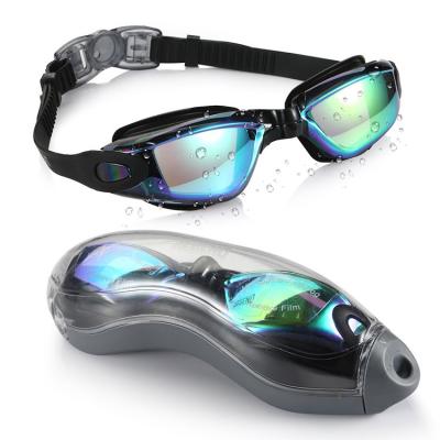 China Hot Selling Swimming Goggles Waterproof No Leaking UV Anti Fog Protection Triathlon Swim Goggles With Protective Case for sale