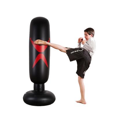 China PVC Low Price Taekwondo Floor Swing Kid Inflatable Target Bag Punching With Thick Reflex for sale