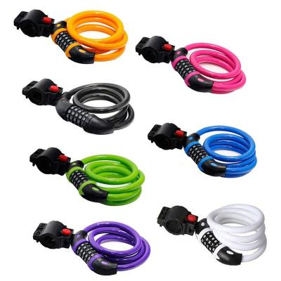 China Universal Bicycle Kit Injiaer 5 Bicycle Kit Digital Codecode Password Lock Mountain Bike Road Bike Steel Cable Bicycle Lock for sale