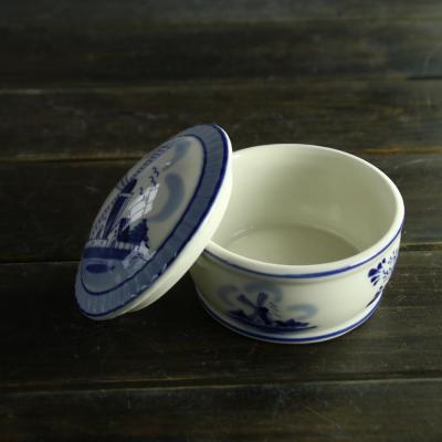 China Ceramic Porcelain Europe Style Blue And White Home Jewelry Holland Delft Blue Decoration for sale