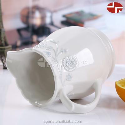 China Viable Ceramic Milk Pot Ceramic Water Jug Water Juice Jug Flower Pot Ceramic Flower Pot for sale