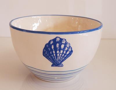 China Ocean Series Disposable Ceramic Round Salad Noodle Rice Dessert Bowl for sale