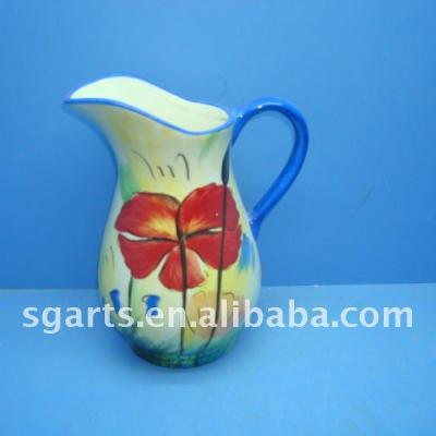 China Sustainable Ceramic Water Pot Dolomite Painting Teapot for sale