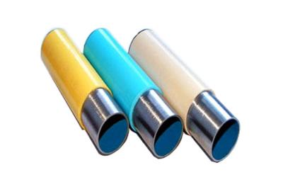 China OEM Yellow / Ivory Coated Steel Pipe Iron Round Steel Tubing 19.5mm - 24mm for sale