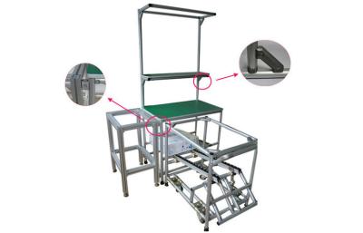 China Aluminum Frame Pipe Workbench / Workstation Aluminum Pipe Rack As Display Table for sale