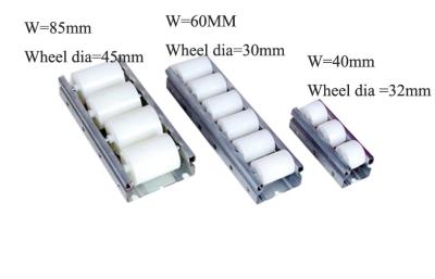 China Iron Frame Track Roller System 60mm White Placon Roller Track For Conveyor for sale