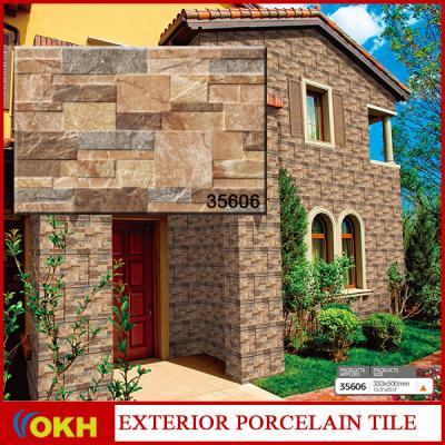 China New Rustic Tile Designs Inkjet Printing Outside Building Exterior 3d Inkjet Ceramic Wall Tile for sale