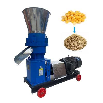 China Poultry Farm Animal Poultry Feed Automatic Chicken Poultry Feed Pellet Machine Flat Die Animal Feed Stuff Making Machine For Chicken for sale