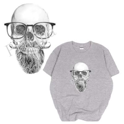 China Skull Design Washable Heat Transfers Printing For Cotton T Shirts for sale