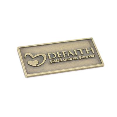 China China Custom Metal Logo Plates For Furniture With Embossed Custom Logo for sale