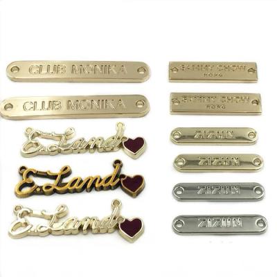 China Washable OEM Custom Design Metal Logo Metal Tags For Hijab / Bags for sale