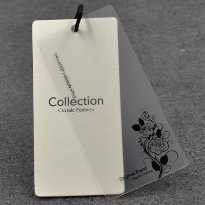 China Durable Specially Paper Plastic Tag Printing Embossed Foiled Customized And UV Garment Label Paper Tag For Jeans Clothing And Shoes for sale