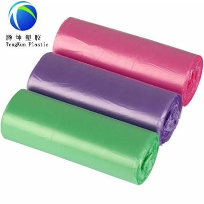 China 100%biodegradable plastic material PLA disposable waste bags in roll for sale