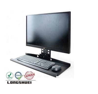 China Large Size Adjustable Adjustable Tray Tilting Keyboard with Metal Mount VESA 50/75/100 System and Sturdy Platform Computer CPU Wall Mount PC for sale