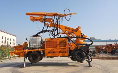 China Double Pump Concrete Shotcrete Machine , Concrete Sprayer Machine Poweful Pumping for sale