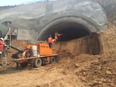 China rociador concreto subterráneo de 5900×2000×2650m m con el compresor de aire externo en venta