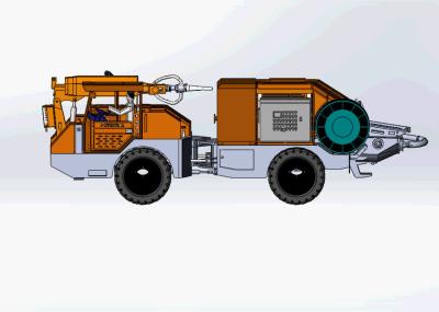 China 11000kg Wet Shotcrete Machine 4 Wheels Drive Diesel Motor Power For Underground Mining for sale