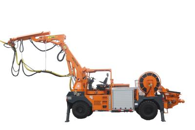 China Double Pump Hydraulic Wet Shotcrete Machine Self Propelled Compact Structure for sale