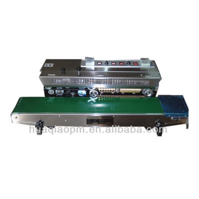 China machinery & Horizontal Continuous Hardware Tape Sealers With Solid Ink Printing FRM980W for sale