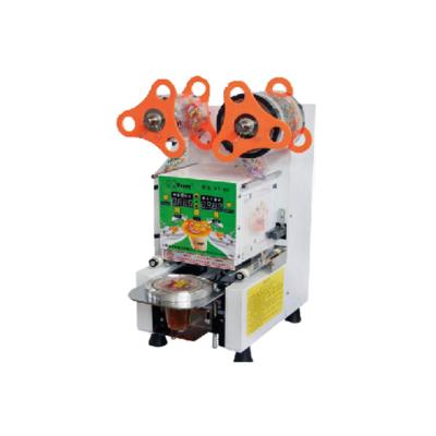 China Good Quality Food Mini Bubble Tea Sealer, Full Automatic Heat Induction Plastic Cup Sealing Machine for sale