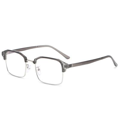 China 15 years experience myopia glass men's half-frame anti-blue radiation glass light women retro with myopia frame flat glass frame for sale