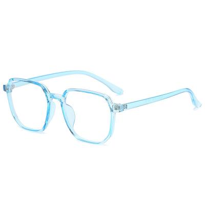 China 15 Years Experience Clear Glass Frame Myopia Glasses Light Round Face Round Face Anti-Blue Light Anti-Radiation Big Frame Glasses for sale