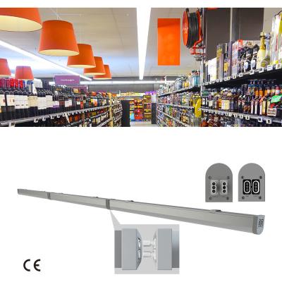 China Aluminum body supermarket store 8ft commercial awning fixture shop lights for garage led linear batten highbay light for sale