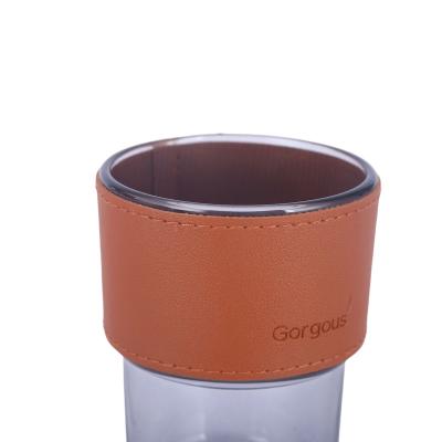 China Viable Wholesale Cheap Customized Logo Reusable Insulated Glass Tumbler Coffee Mug Tea Cup With Sleeves And Glass Straw for sale