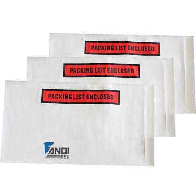 China Self Adhesive Packing Mailing Envelopes Waterproof Enclosed Plastic Packing List Courier Envelope for sale