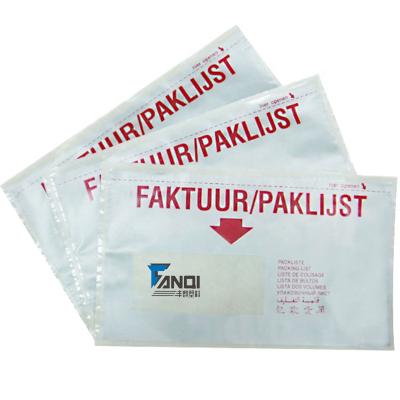 China Waterproof Self Adhesive Packing List Envelope With Seal Packing List Pockets for sale