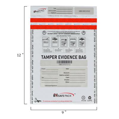 China Security Moisture Proof Opaque Bag With Cash Plastic Safe Tamper Evident Level 4 Barcode Bank Security Bag for sale