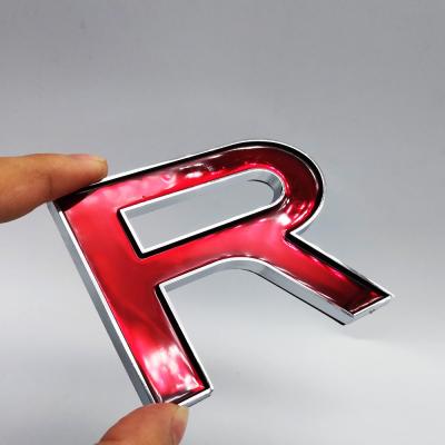 China Custom Chrome 3d Windshield Stickers Logo Sticker Self Adhesive Chrome Letters For Cars Custom Car Badges Chrome Plated / Emblems for sale