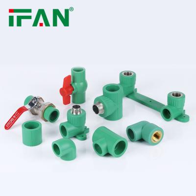 China High Quality IFAN PPR Pipe Fittings PN 25 Female Socket Anti-Corrosion With Brass Insert for sale