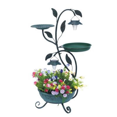 China Modern Decorative Solar Planter and Bird Feeder, Garden Decoration Bird Planter for sale