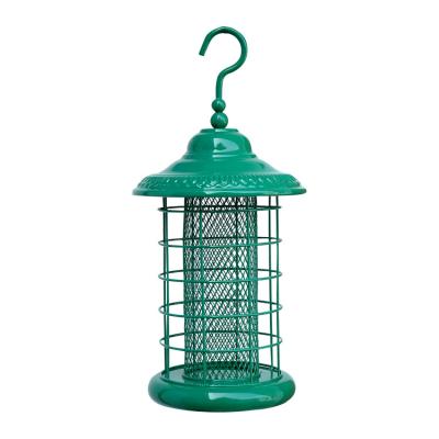 China Sustainable Hanging Design Bird Feeder Outdoor Feeder For Wild Bird Iron Bird Feeder for sale