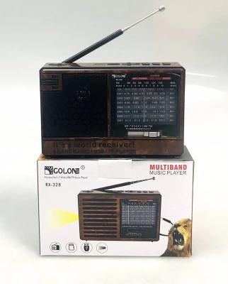 China GOLON RX-326 PORTABLE Vintage Switch 3 Band Vintage Radio Rechargeable GOLON RX-326 FM AM Radio with USB SD TF mp3 player for sale